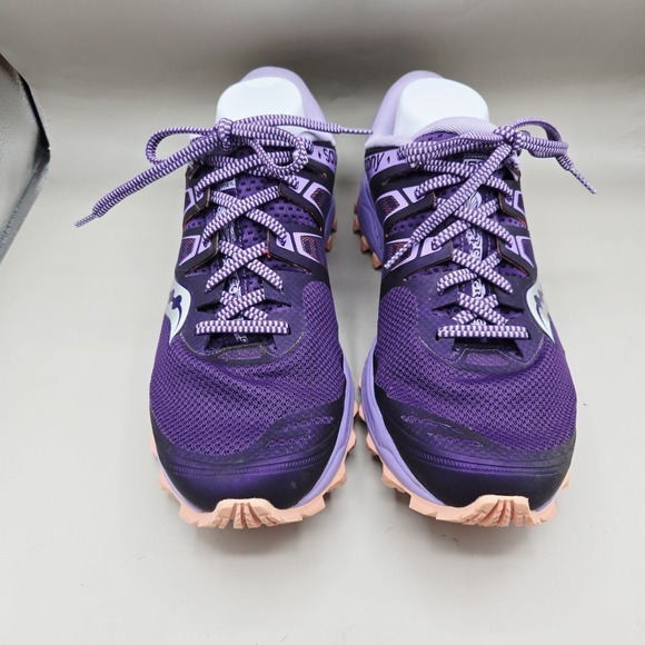 Saucony Peregrine ISO Trail Running Shoes Womens Size 12 Purple PWRTRAC Grip - Picture 3 of 10